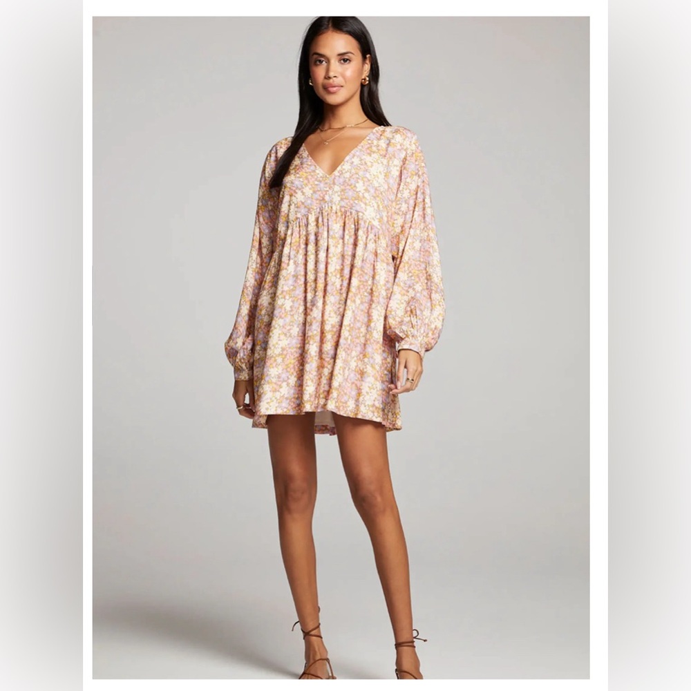 saltwater LUXE Pink Floral Mini Dress